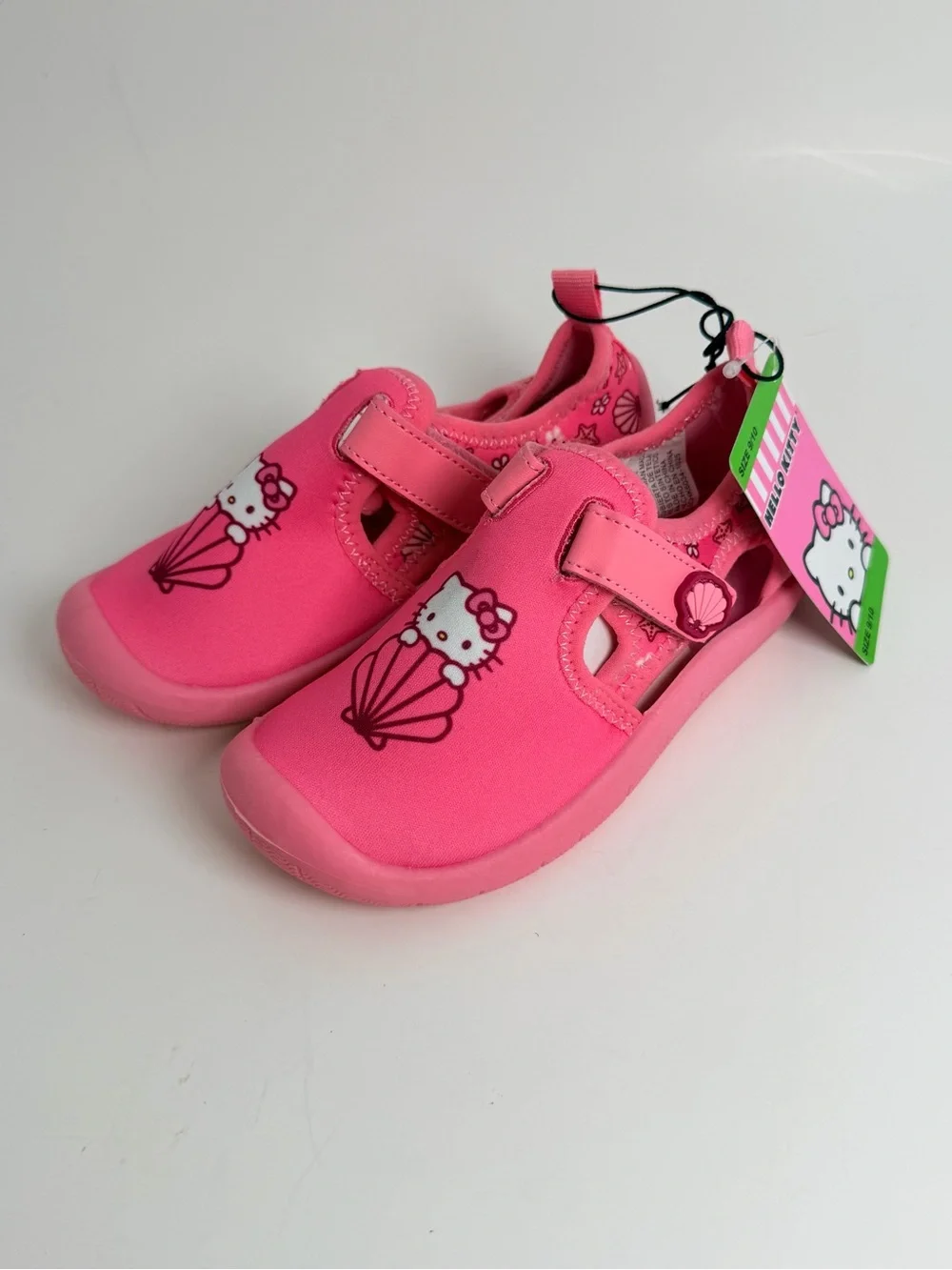 Hello Kitty Kids Pink Water Shoes with Secure Hook-and-Loop Strap